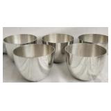 5pcs Camelot Pewter Small Cups