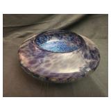 Beautiful blue and purple glass decorative dish