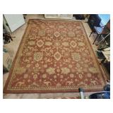 Vintage Red Area Rug Approx 10.5x8ft