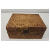 Wooden pyrography jewelry box