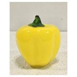 Blown Glass Yellow Bell Pepper Decor