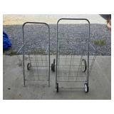 Pair of metal carts