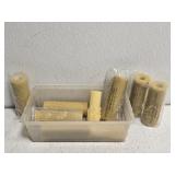 Bin of Misc Beeswax Candle Light Covers