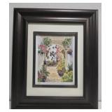 Framed watercolor painting