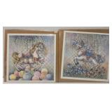 2 Frankie buckley carousel horse prints