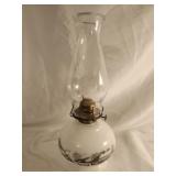 Currier & Ives oil lamp