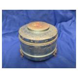 Vintage metal music box container