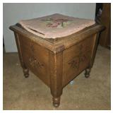 Antique Oak wood stool Chamber Toilet