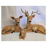 Set of 3 Decorative Deer Family