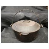 Vintage Cast Iron Pot with Lid