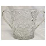 Vintage Cut Crystal Double Handle Spooner