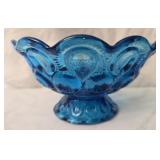 Light blue glass bowl