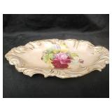 Vintage floral themed trinket tray