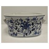 Large blue and white Stoneware foot bath