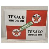 Porcelain Texaco Motor Oil Sign