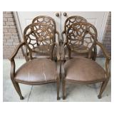 Set of 4 Oak wood chairs as is