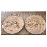 2 large decorative plates