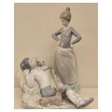 Lladro Porcelain Lady with Boy Napping No Box