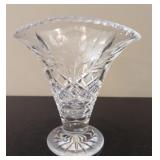 Vintage flared floral Crystal Vase