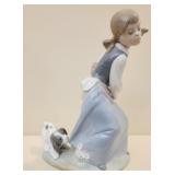 Lladro Children  with animals naughty dog 4982