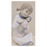 Lladro Porcelain Young Girl with Doll Figurine