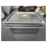 Lot of 2 stainless steel containers