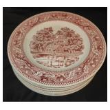 8 royal ironstone memory lane plates