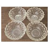 Set of 4 Small American Fostoria Glass Bowls