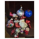 Lot of beautiful antique Christmas ornaments