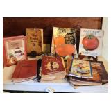 Estate Lot Vintage Cookbooks & Stands