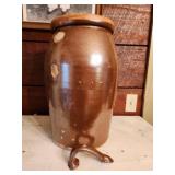 Large Antique Stoneware Butter Churn as-is