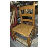 Wooden Ladderback Wicker Bottom Chair