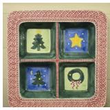 Ceramic Christmas Divided Tray