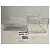 Set of 4 clear plastic containers