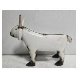 White metal goat decor