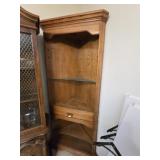 Oak wood corner cabinet