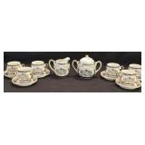 14 pcs Japanese Peacock Ceramic Tea Set