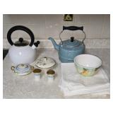 Estate Lot of Tea Kettles China Etc