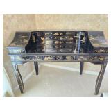 Asian Style Hand Painted Secretary 9 Drawer Desk