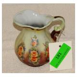 Hand-painted rose water pitcher