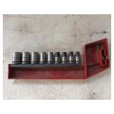 9 Pc Craftsman socket set 3/16"-1/2"