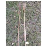 Pair of 6 ft wooden boat oars