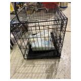 Metal collapsible animal cage with two doors, 21