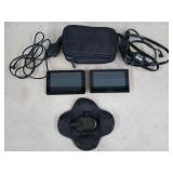 2 Garmin GPS units with accessories and case