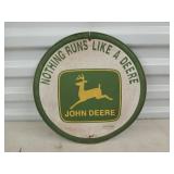 Metal John Deere sign 12"