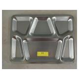 3 stainless cafeteria trays 15.5 x 11.5