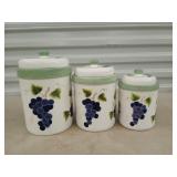 3 Pc ceramic canister set