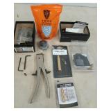 Asst laser bore sighters, grips, gun tools and