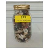 Mason Jar full of buttons