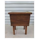 Wooden shoe shine box 15.5 x 12 x 10.5